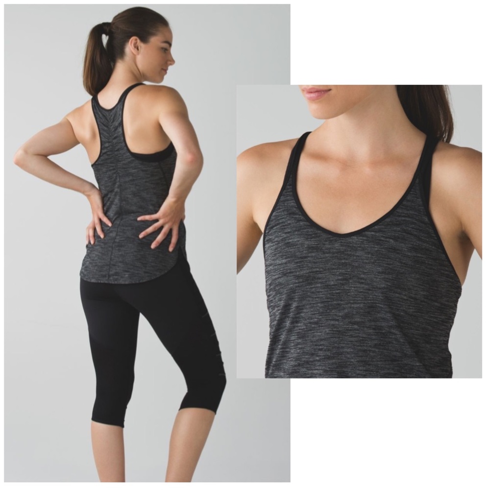 Lululemon charcoal grey singlet tank top sz 6